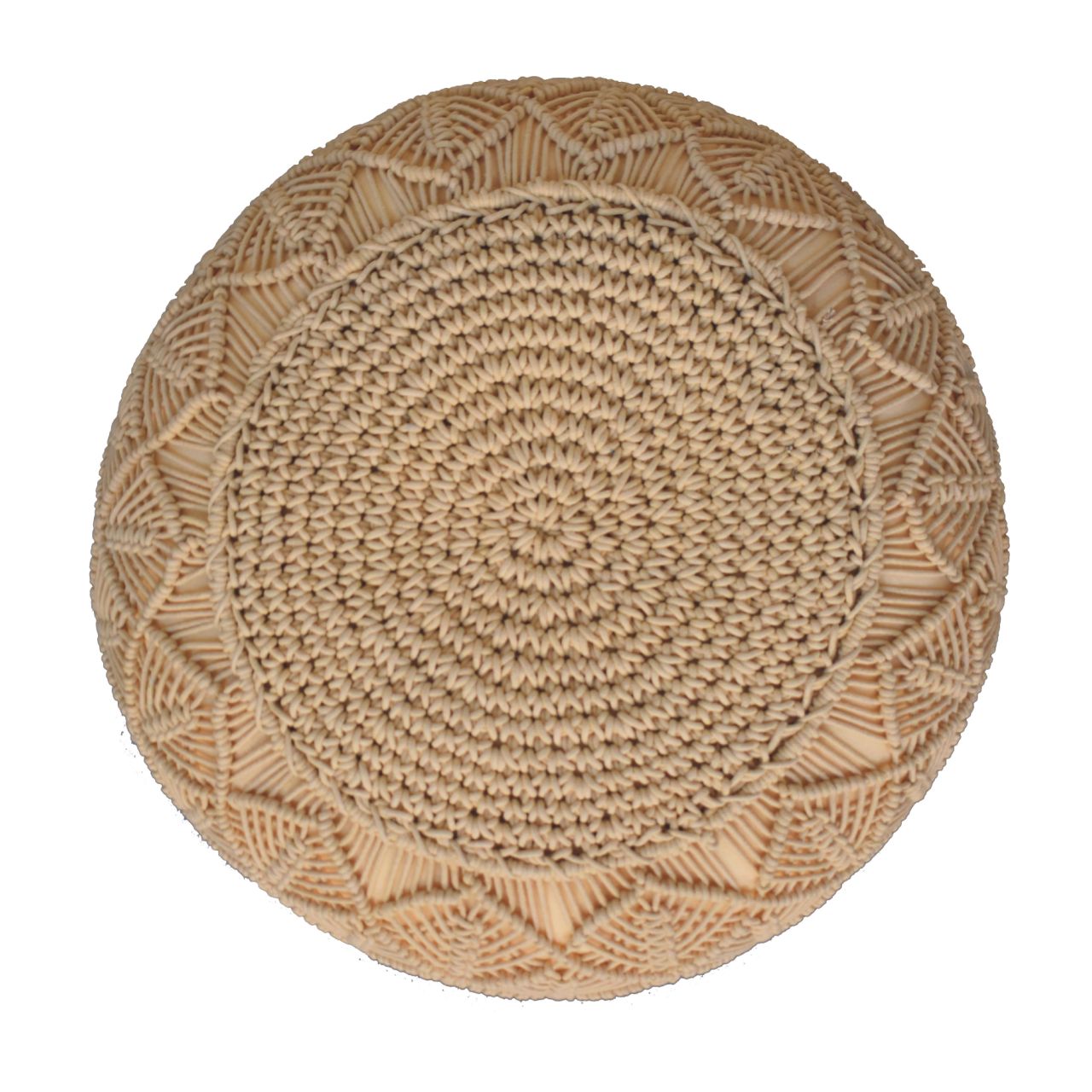 Ansley Beige Pouffe