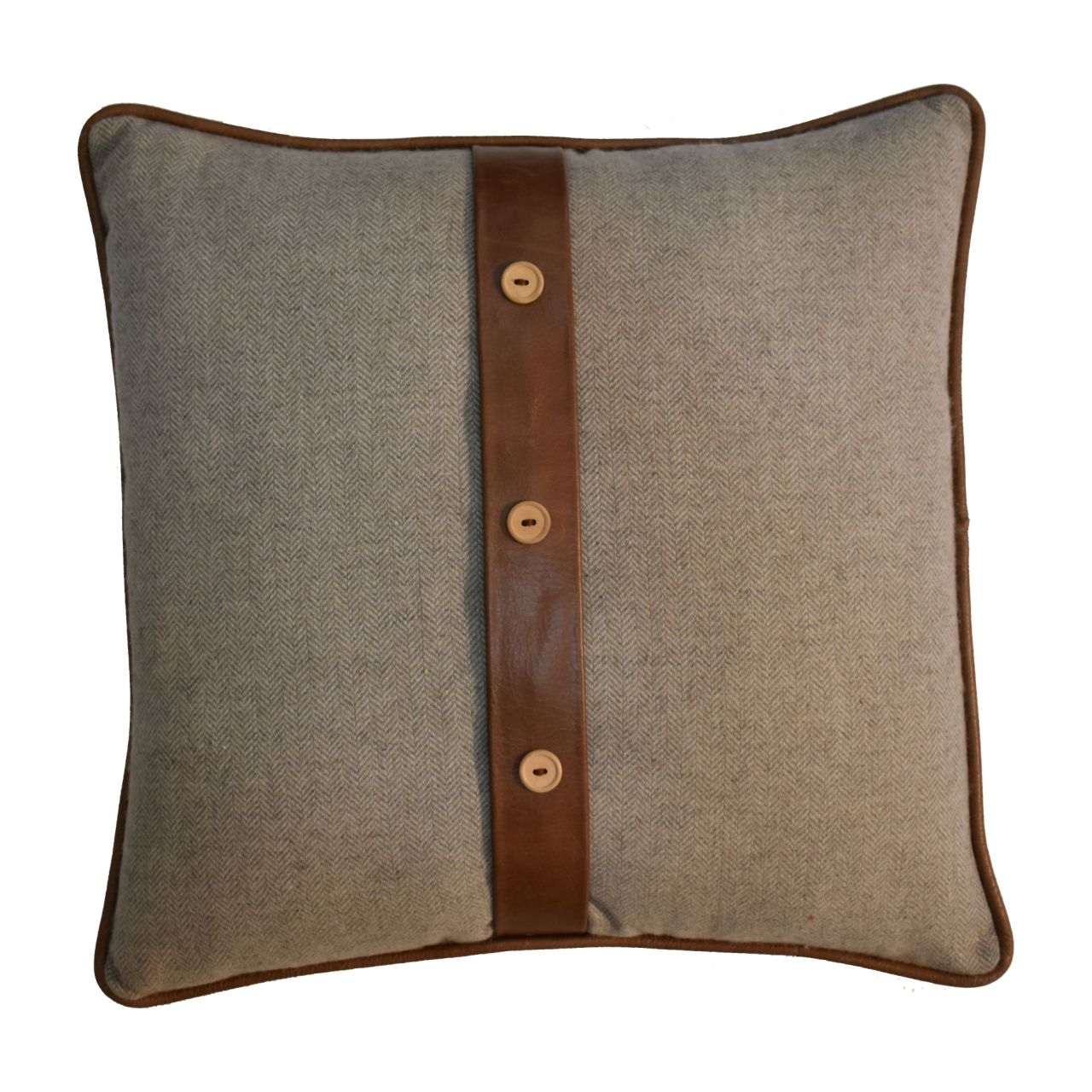 Quin Leather Sand Cushion Set of 2