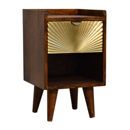 Mini Manila Gold 1 Drawer Bedside