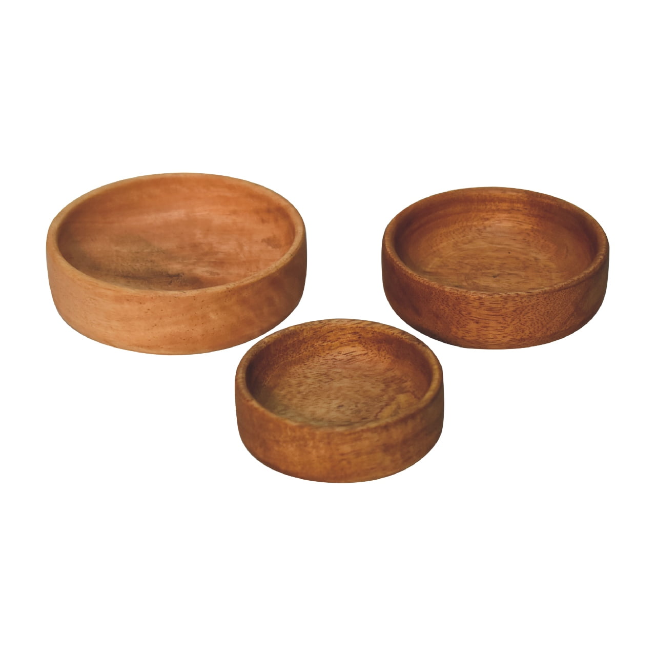 Solid Wood Fruit Bowl Set of 3