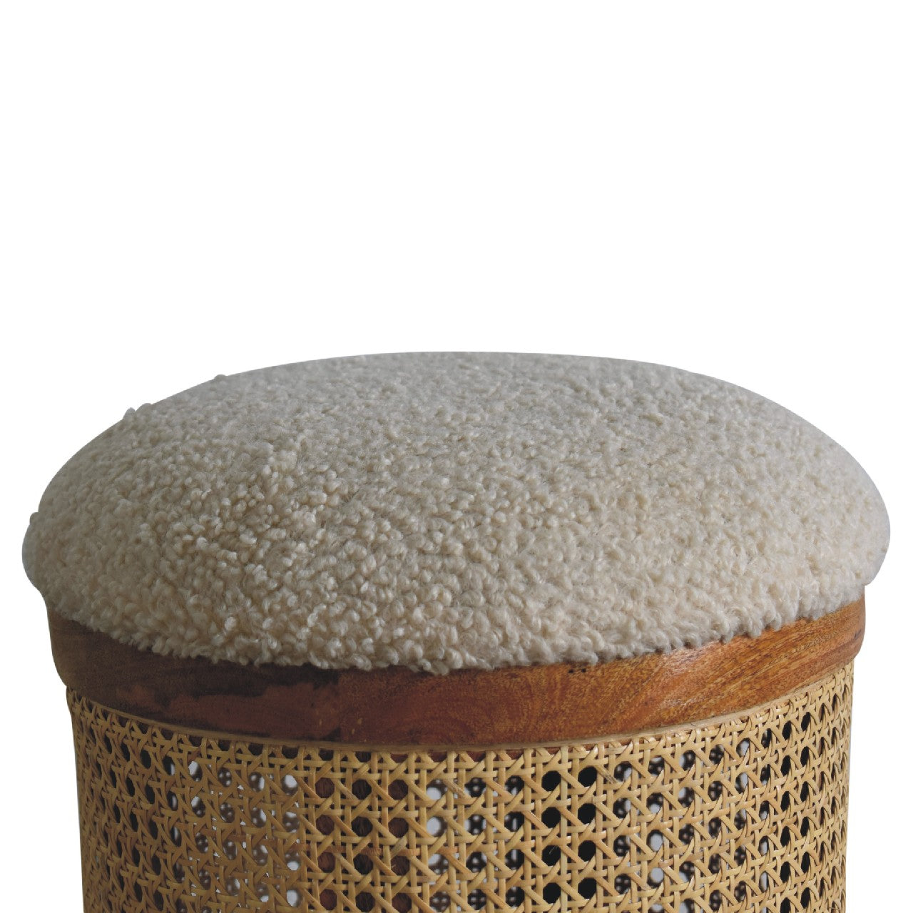 Cream Boucle Larissa Footstool