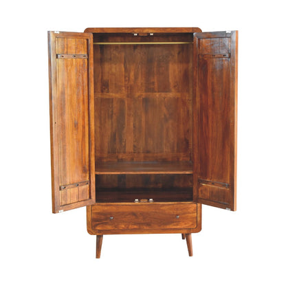 Curved Chestnut Wardrobe