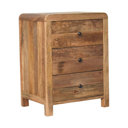 Aspen Oak-ish 3 Drawer Bedside