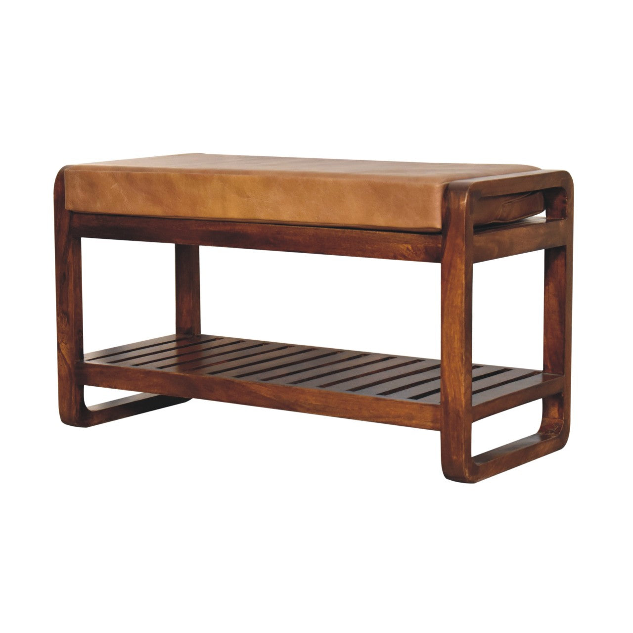 Buffalo Slatted Hallway Bench