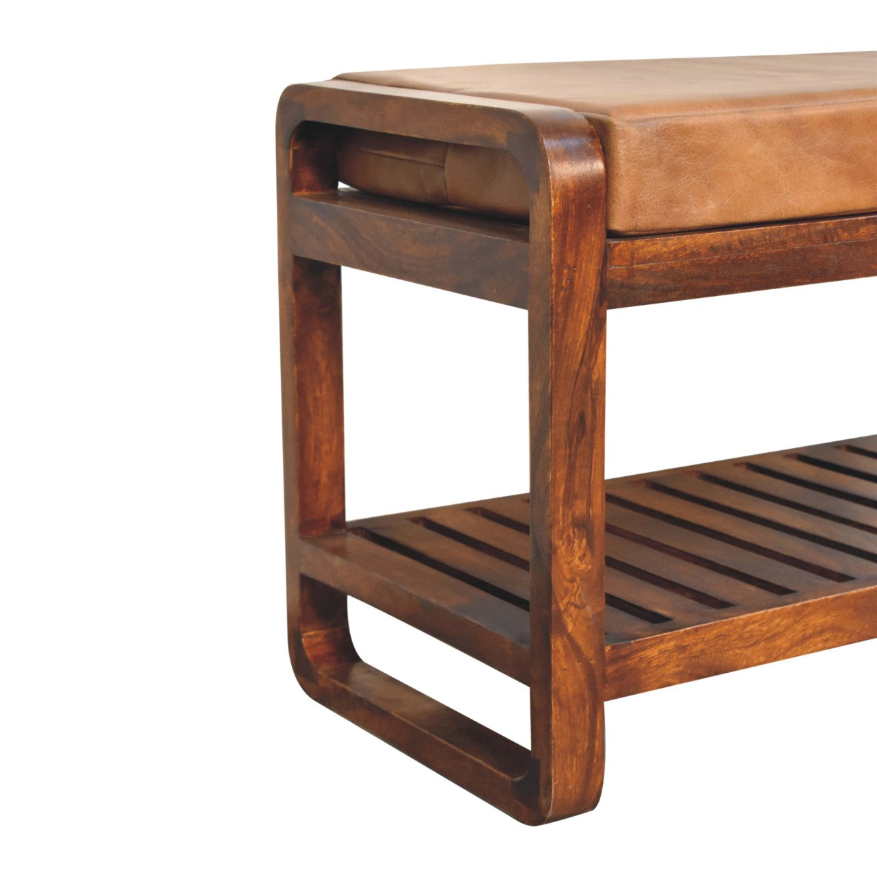 Small Buffalo Slatted Hallway Bench