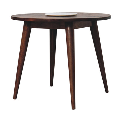 Chestnut Round Nordic End Table