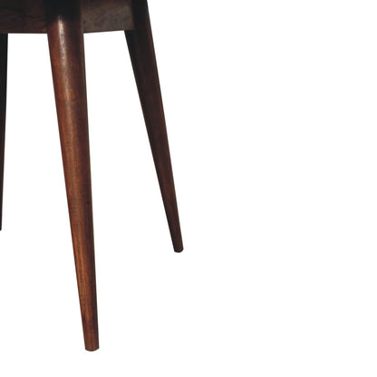 Chestnut Round Nordic End Table