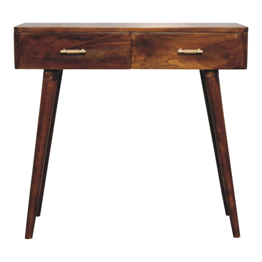 Chestnut T-Bar Console Table