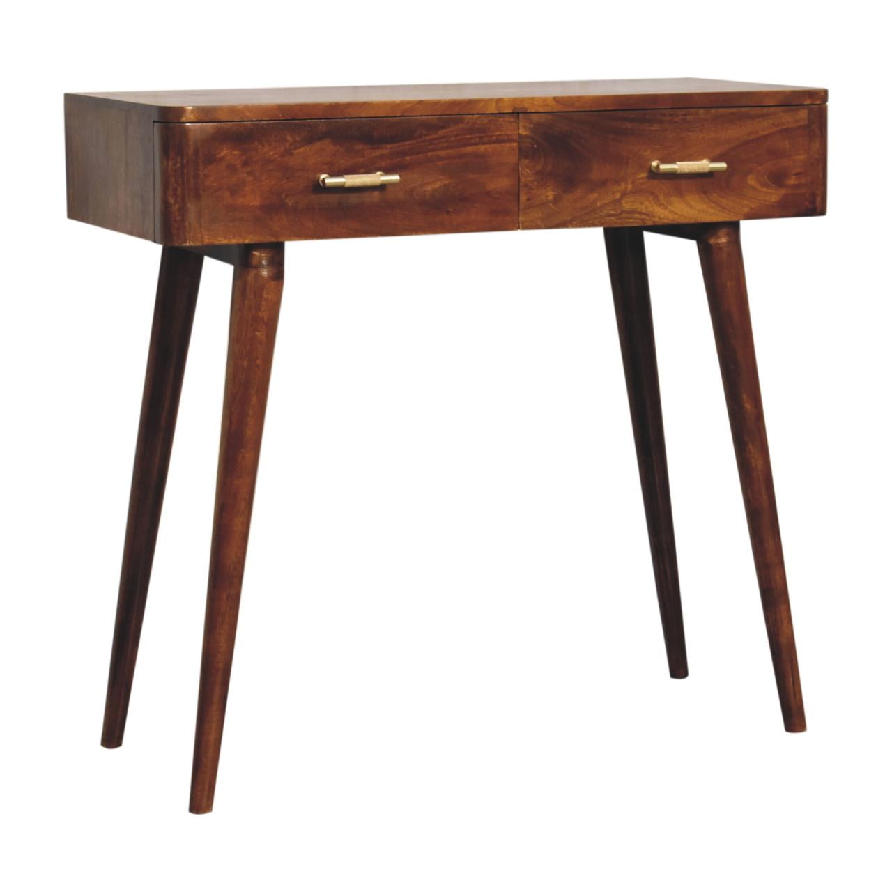 Chestnut T-Bar Console Table