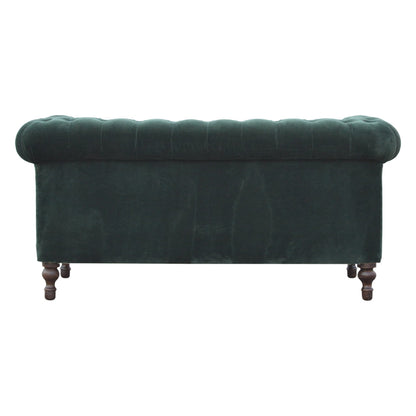 Emerald Green Velvet Chesterfield